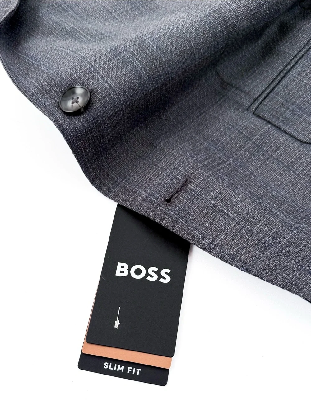 NWT New BOSS Men’s Gray Plaid Blazer Italian Wool Holy-Allee 3 Sport Coat